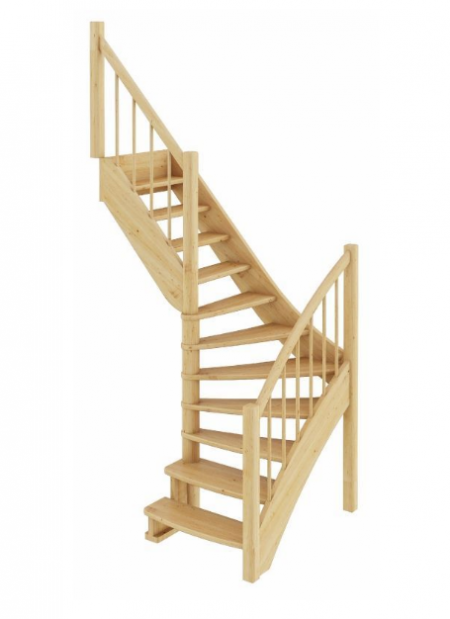 Лестница ЛС-09м/1 без подступенков Л дуб