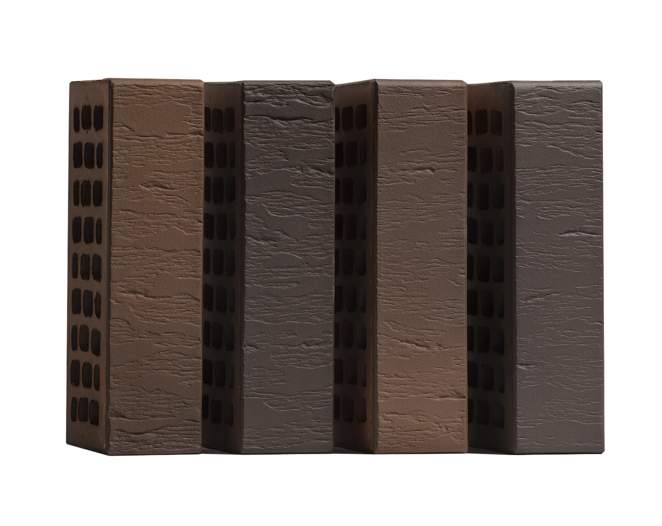 Кирпич лицевой Volgabrick Руст 1НФ №82