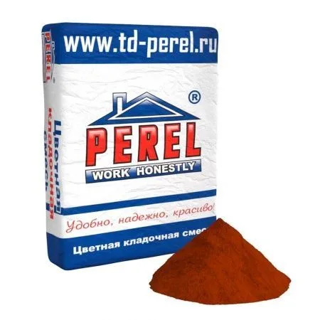 Смесь кладочная цветная Perel VL красный 0260 50 кг