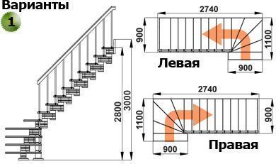 Лестница К-008м