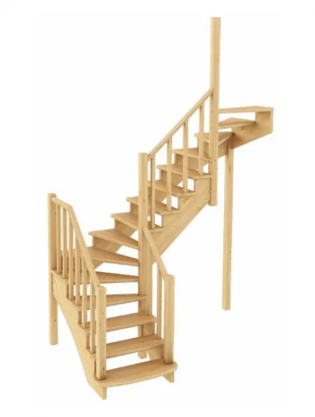 Лестница К-009м/1 без подступенков П сосна