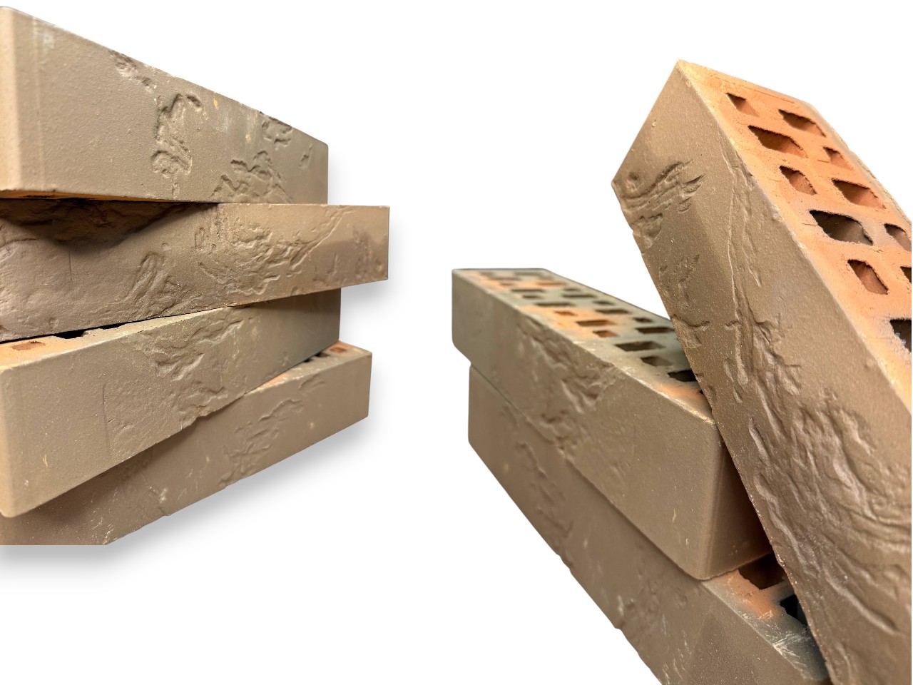 Ригельный кирпич АСПК (Арский) флеш россо винтаж (337*85*65)