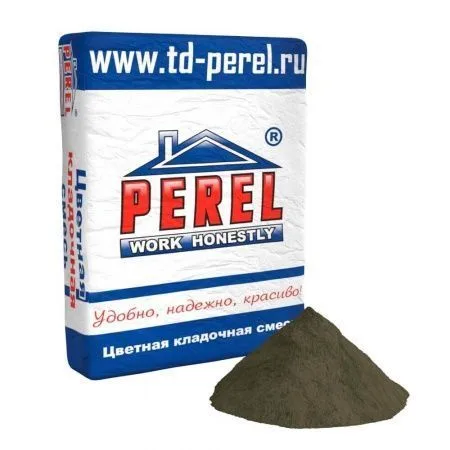 Смесь кладочная цветная Perel VL темно-серый 0215 50 кг