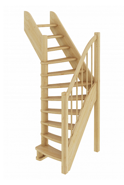 Лестница ЛС-91м без подступенков Л дуб