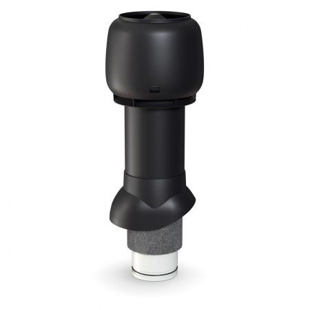 Выход вытяжки изолированный с колпаком Ø125/Ø160/500 мм черный