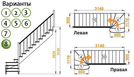 Лестница К-001м