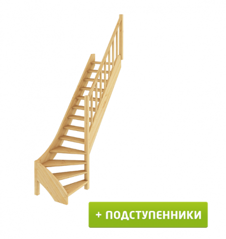 Лестница ЛС-07м/1 с подступенками П бук