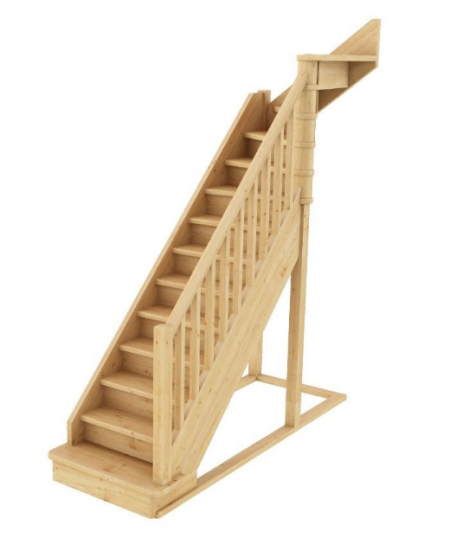 Лестница ЛС-215м с подступенками П дуб