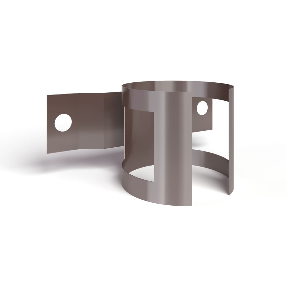 Держатель трубы D90 (на дерево) GS RAL8017