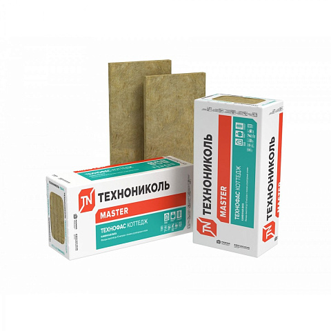 Плита минераловатная ТЕХНОФАС КОТТЕДЖ 1200х600х100 3 шт